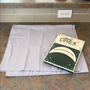 LIREX Cotton Pillowcase Set of 2 King  Size in Light Purple NIB